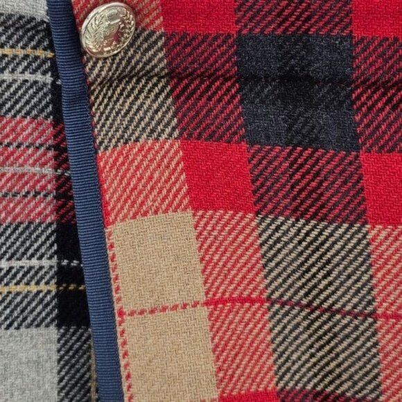 Tommy Hilfiger Womens 16 Wool Cashmere‎ Blend Plaid Wrap Skirt NWT - Picture 8 of 13